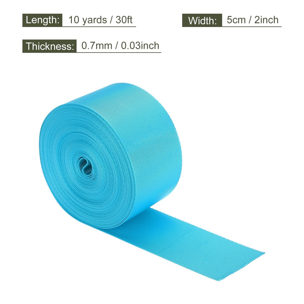 Flat Nylon Webbing Strap 2 Inch 10 Yards Deep Blue for Backpack