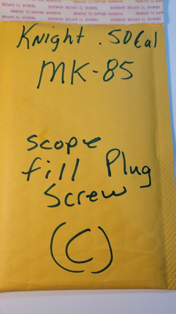 Knight MK-85 .50 Cal Inline Muzzleloader Scope Quantity 1 Plug Screw (C)