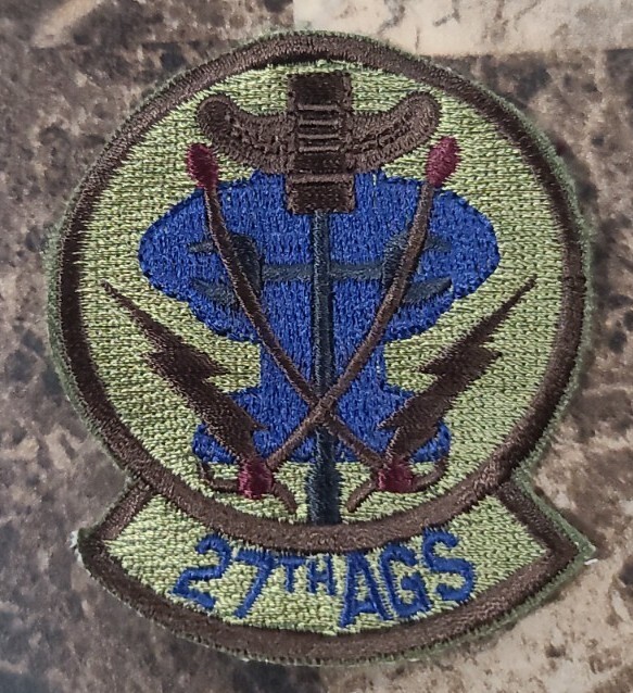 TWO (2) 27th AGS, USAF Air Force Aircraft Generation Squadron Patch-NEW*