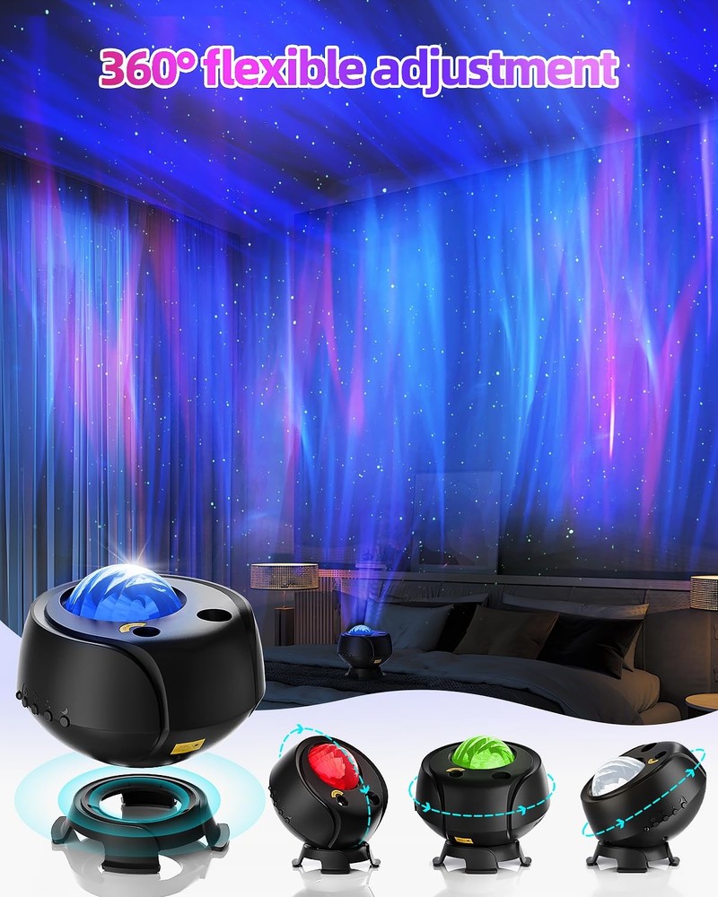 Largest Coverage Area Northern Lights Projector,15 Combinations Galaxy Projec...