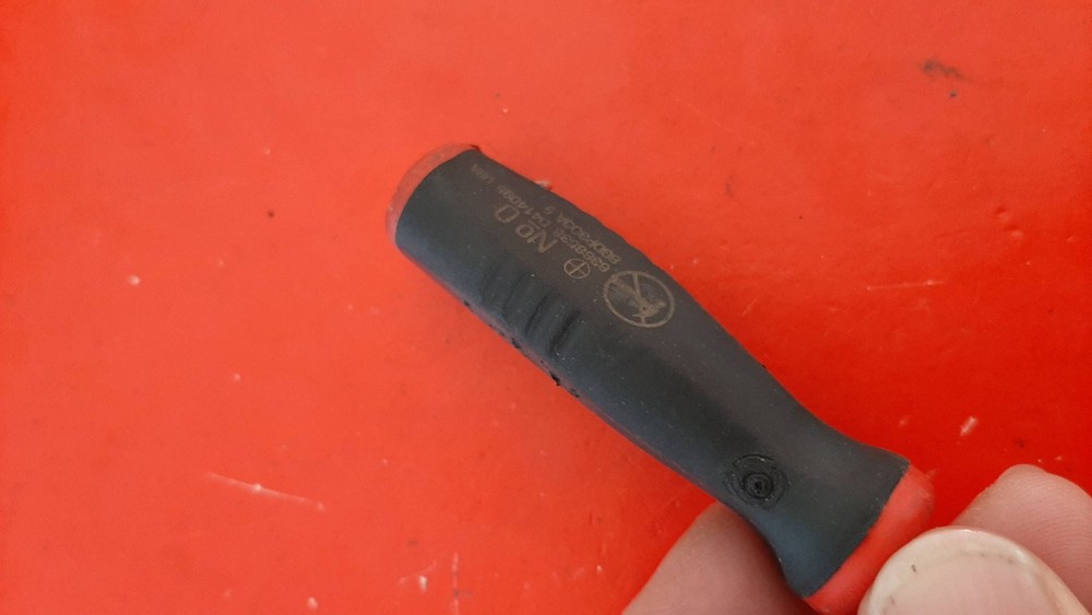 Snap-on Tools SGDP300A #0 Phillips Screwdriver Red Soft Grip Handle Engraved
