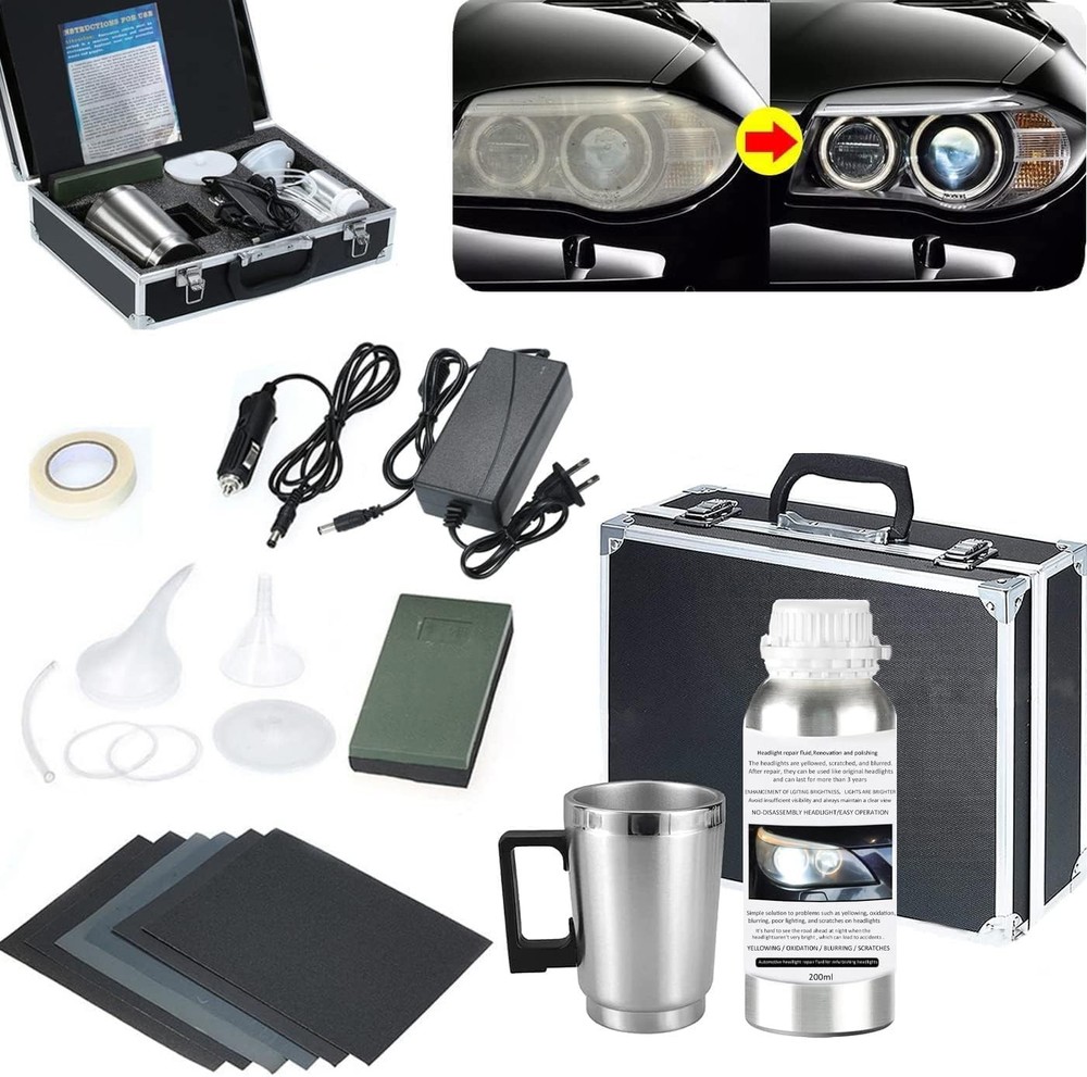 Car Headlight Restoration Kit, Auto Lens Kit