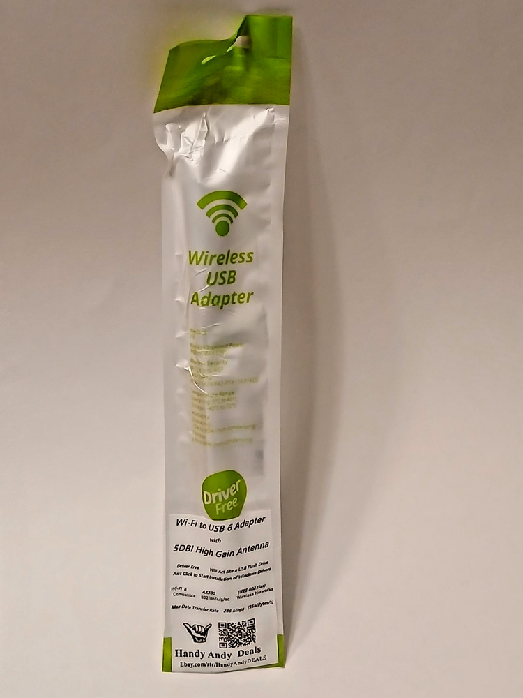 Wi-Fi Adapter, Long Rang, USB Plug-In Wi-Fi, Easy Auto Windows Driver