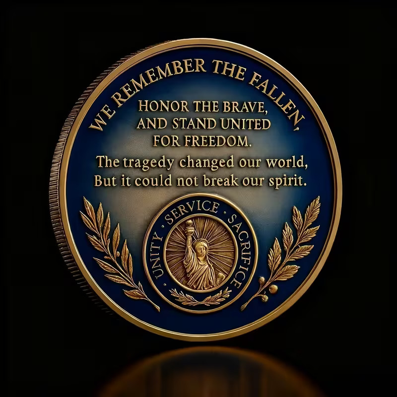 September 11th Challenge Coin Commemorative History Collectable Remember 1-pc