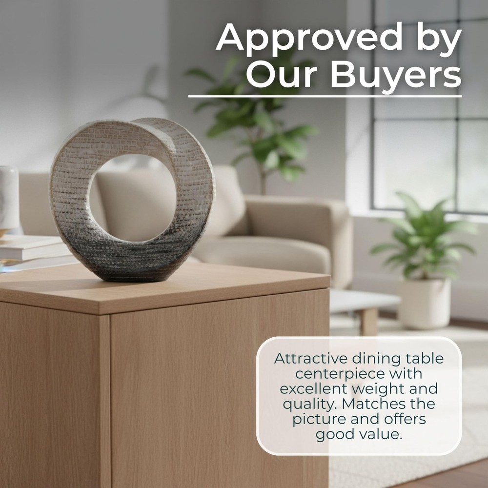Decorative Sculpture Table Top – Modern Coffee Table Decor, Ceramic & Ston