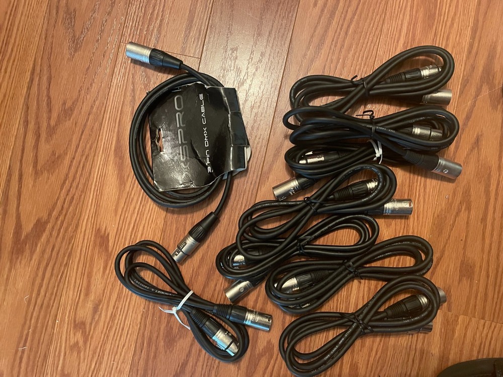 DMX cables 5 ft 3 pin, 10 pk