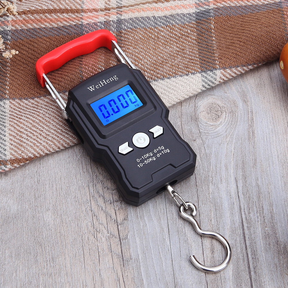 Fishing Scale Portable H-anging Hook Electronic Weighing LCD Display G2W2