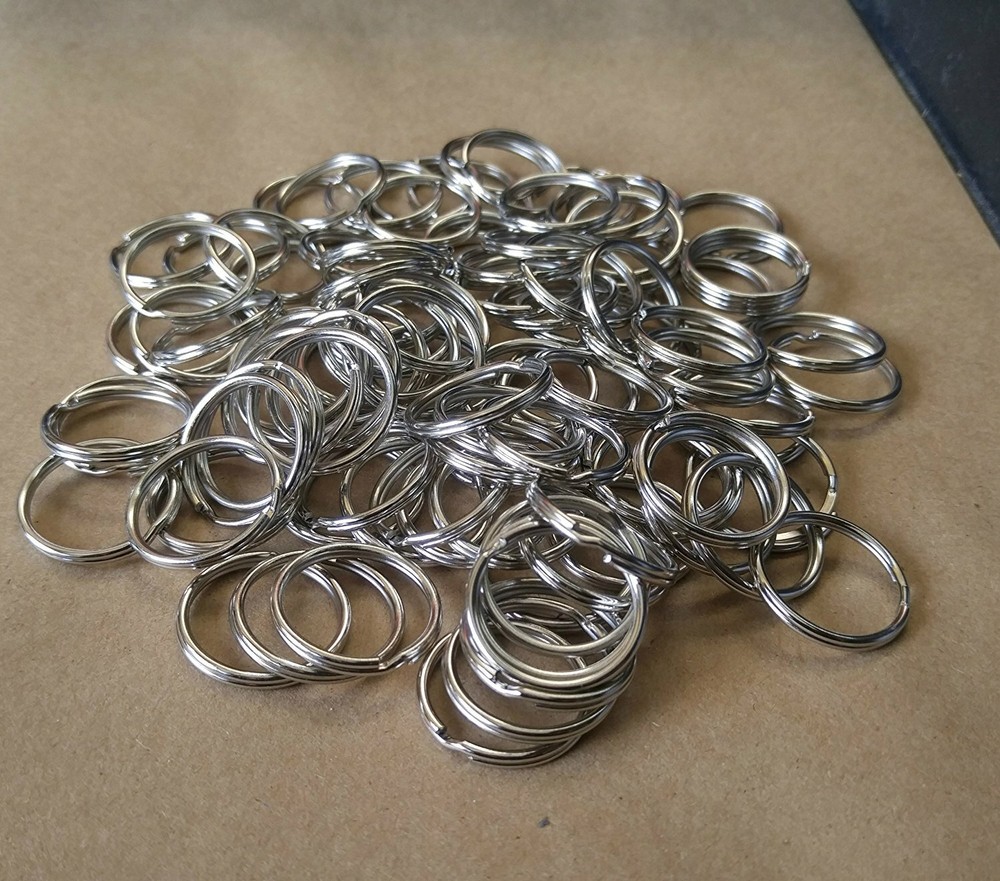 500 Pack - 1" Key Rings - Heat Treated Heavy Duty - Premium Split Ring Keychains