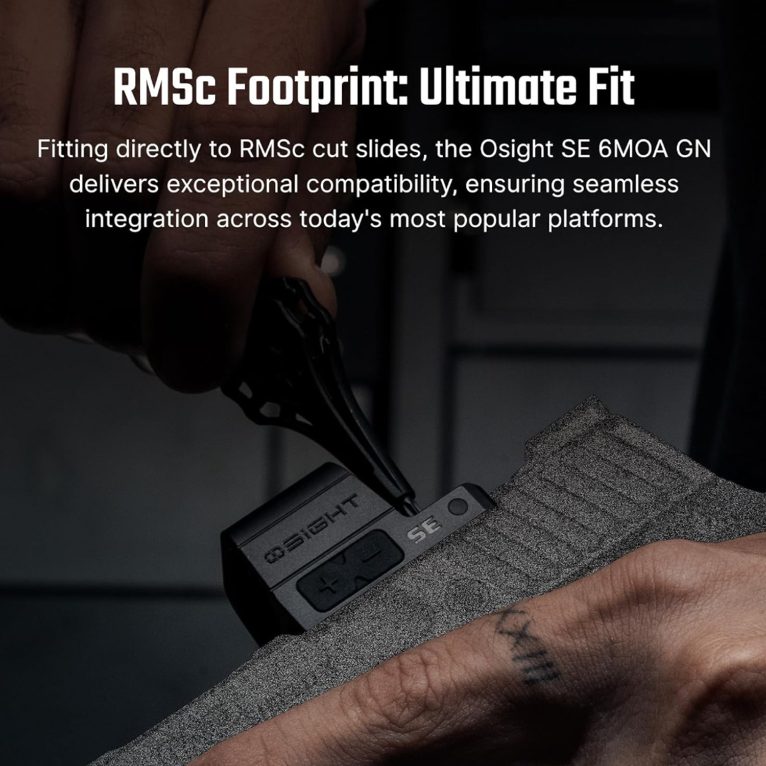 OSIGHT SE 6 MOA Green Enclosed Reflex Sight  RMSc Footprint
