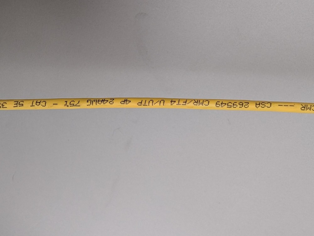 Hyperline UTP4-C5E Solid CMR Cat5e 24AWG Yellow Bulk Ethernet Cable Spools