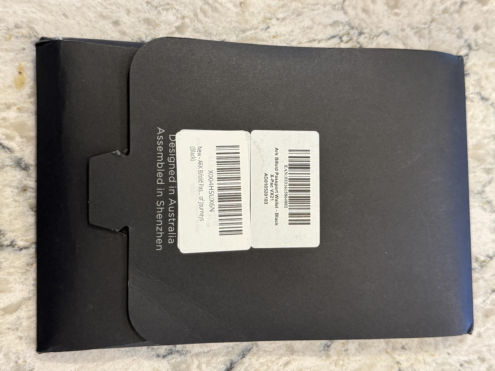 ALPAKA Ark Bifold Passport Wallet Black Travel Organizer Slim Case RFID