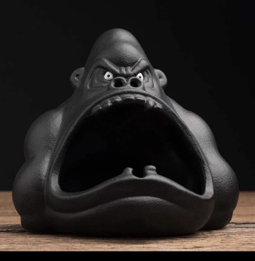 Ceramic Cartoon Gorilla Ashtray