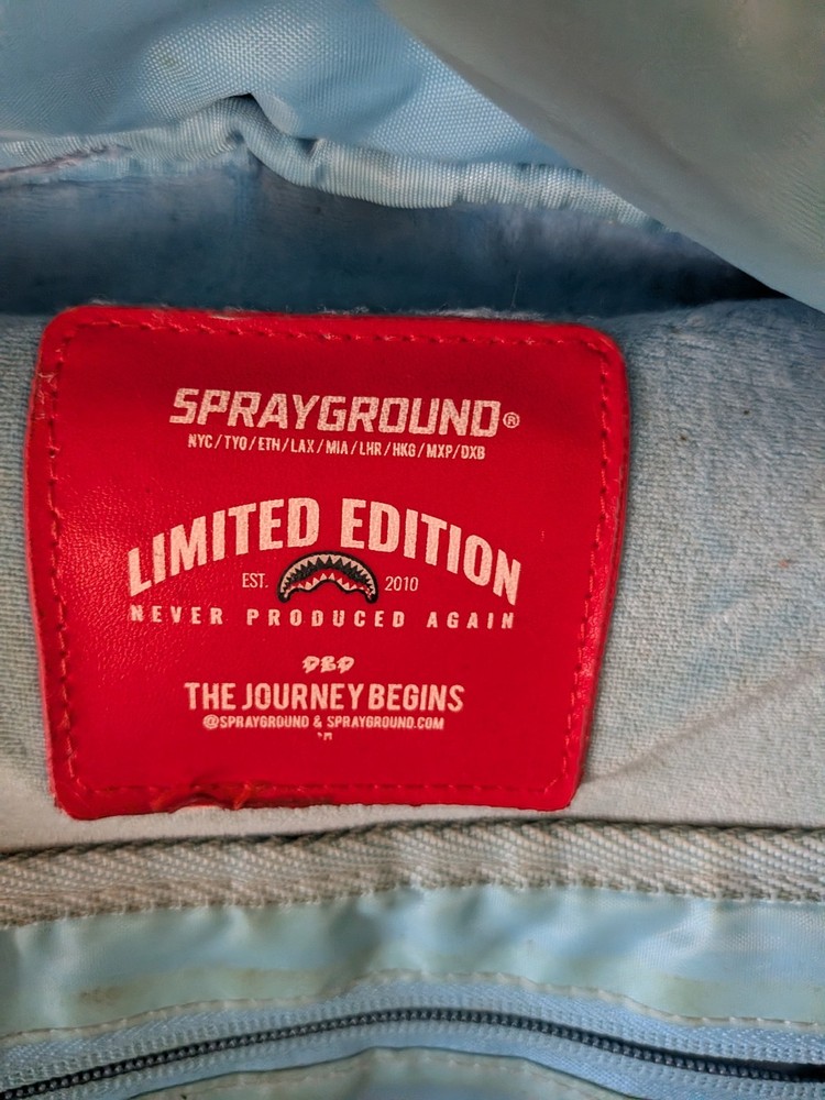 Sprayground Java Shark Jazz Cup Backpack 2018 Release Limited Edition Flawed