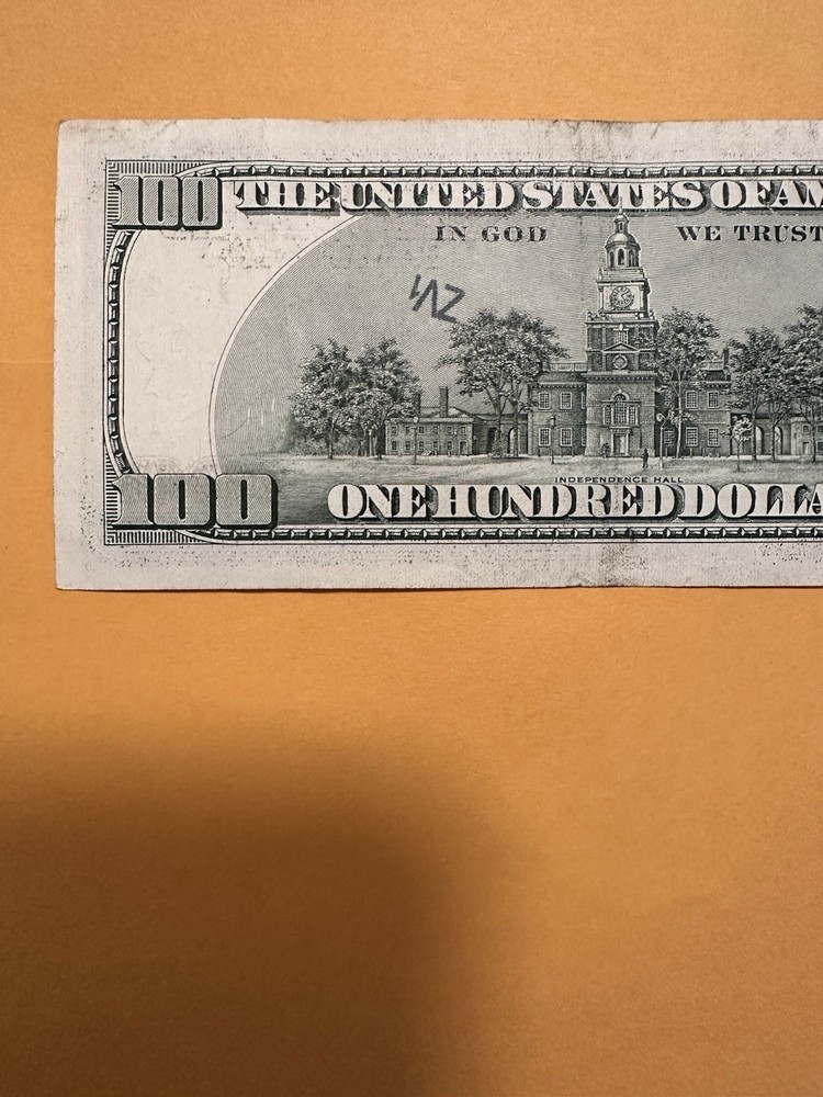 2006 - $100 Dollar Bill - Multiple Ink Bleed Through Errors (See Description)