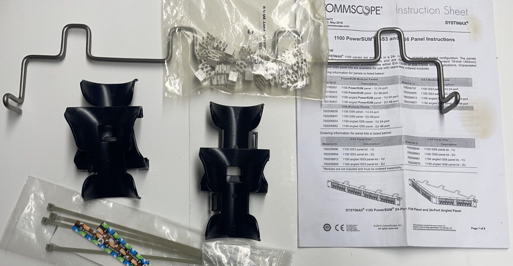 1-pk Commscope 760182923 Systimax 1100A-U-PS-24 PowerSUM Angled Patch Panel