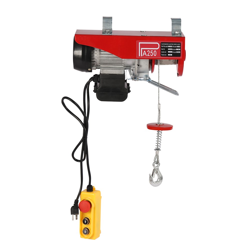 550LBS Electric Hoist Winch Engine Crane with Wireless 110V