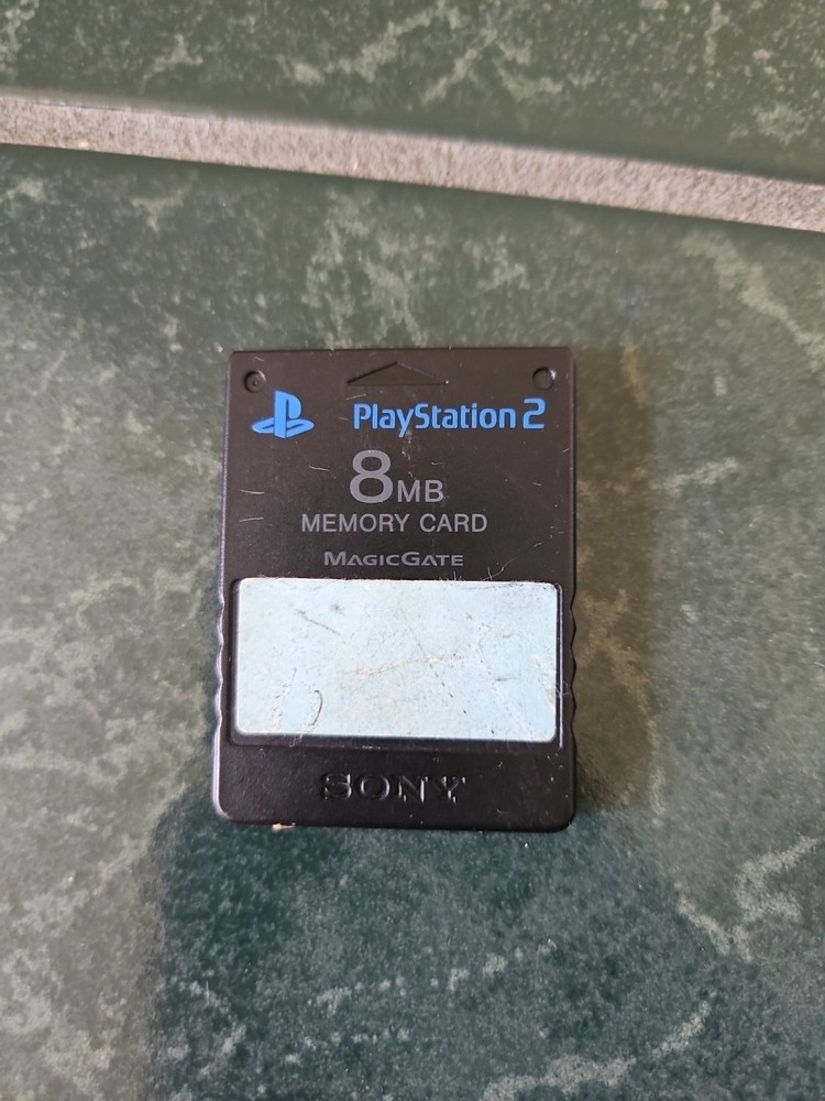 8 MB PS2 Memory Card Black Sony SCPH10020 External Attachment Authentic