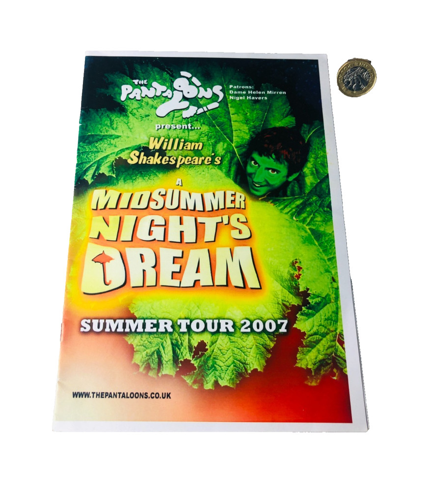 Theatre Programme Midsummer Nights Dream 2007 Vintage ra