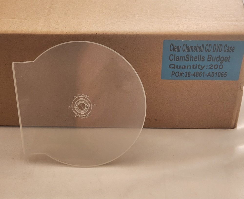 200 CD/DVD Clam Shell Clear Protective Cases