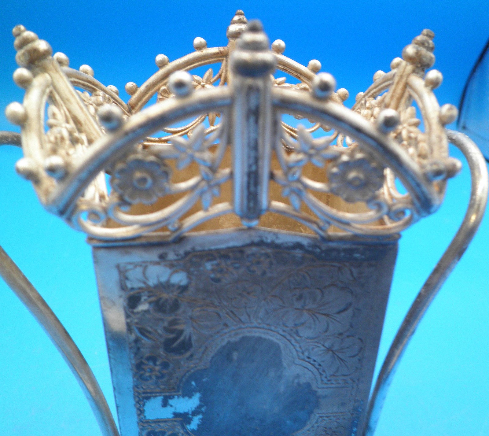 James Tufts Victorian business card holder silver plate