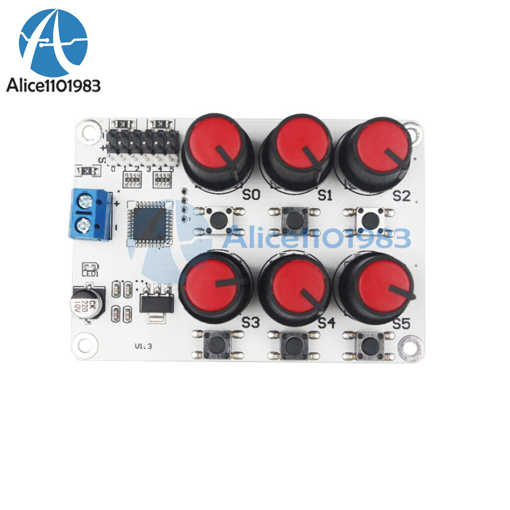 DC5-8.4V 6 Channel Knob Servo Controller Control Board Robot Arm Manipulator