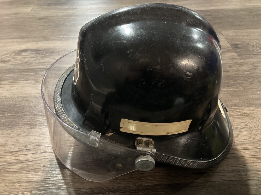 Vintage Cairns & Bro Fireman Helmet With Visor, Strap & Liner