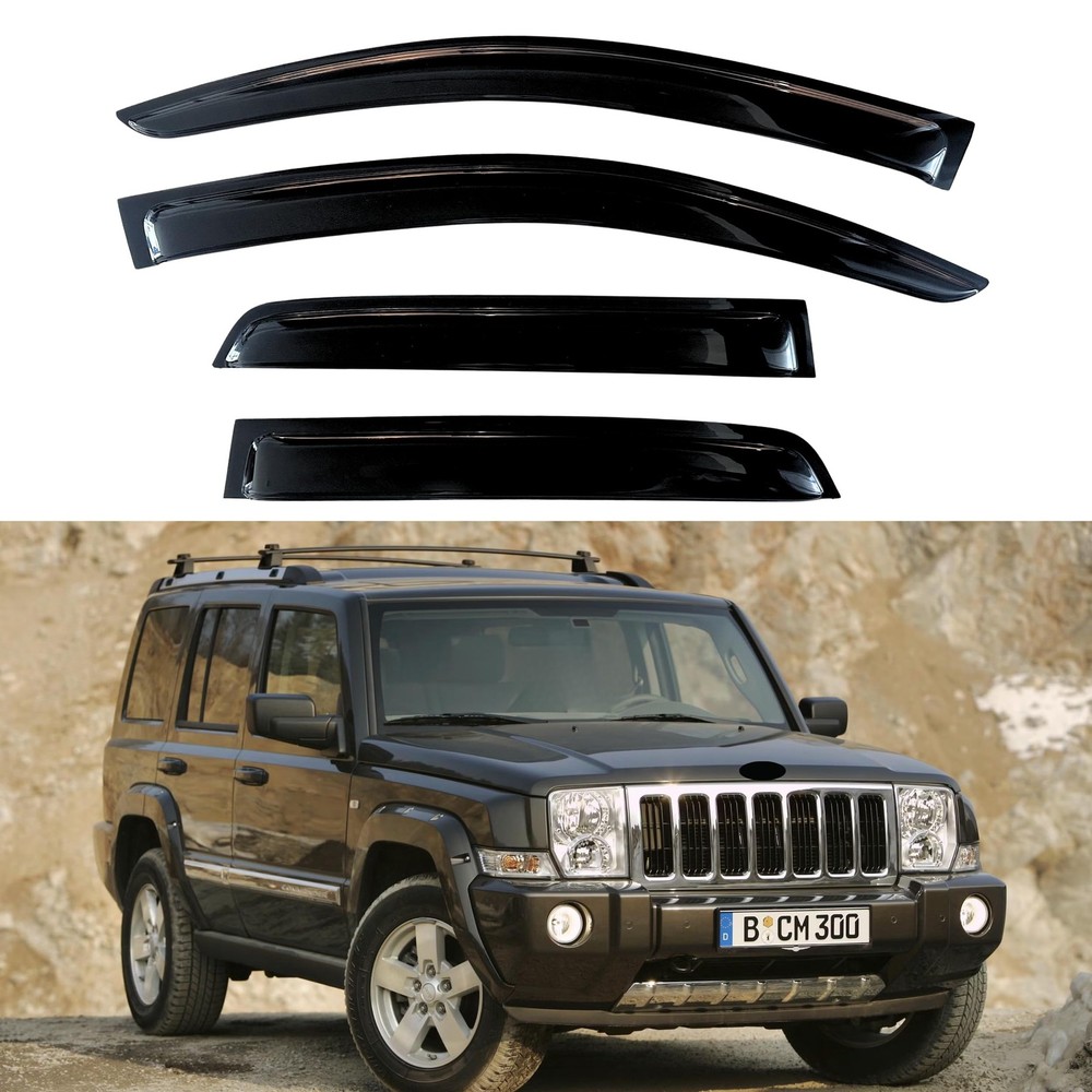 KPY Jeep Commander 06-10 Window Visors 4PC Rain Guards Side Vent Deflectors New