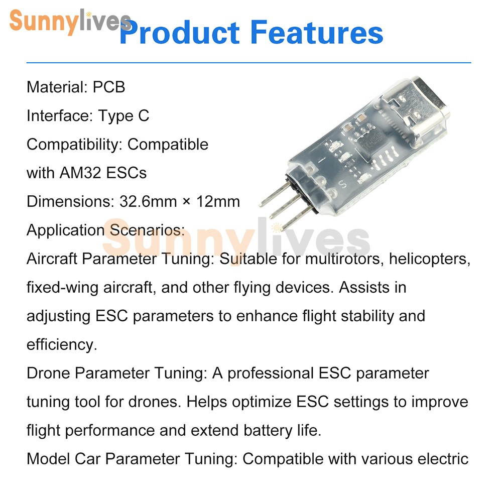 AM32 Electric Tuning Parameter Adjuster Brushless ESC Universal Programming Tool