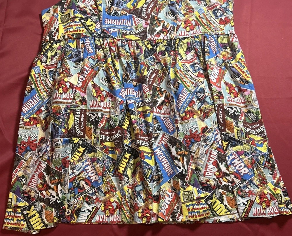 Handmade Marvel Comic Superhero Plus Size Dress Comic Con