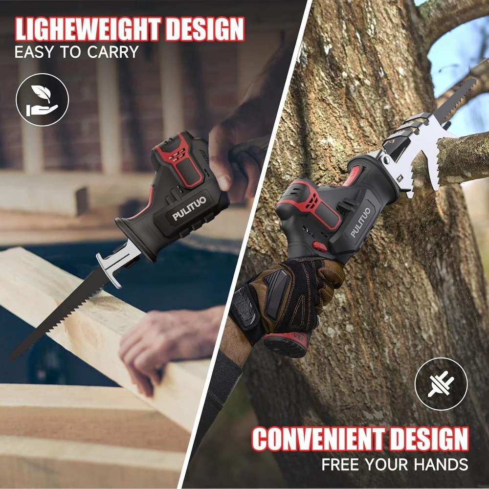 High-Performance Cordless Saw - Lightweight, Fast Charge & Vibration Control