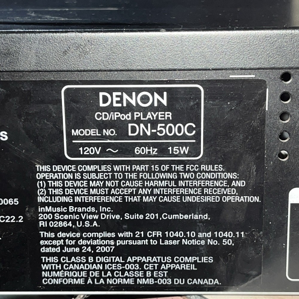 DENON DN-500C PROFESSIONAL CD IPOD PLAYER