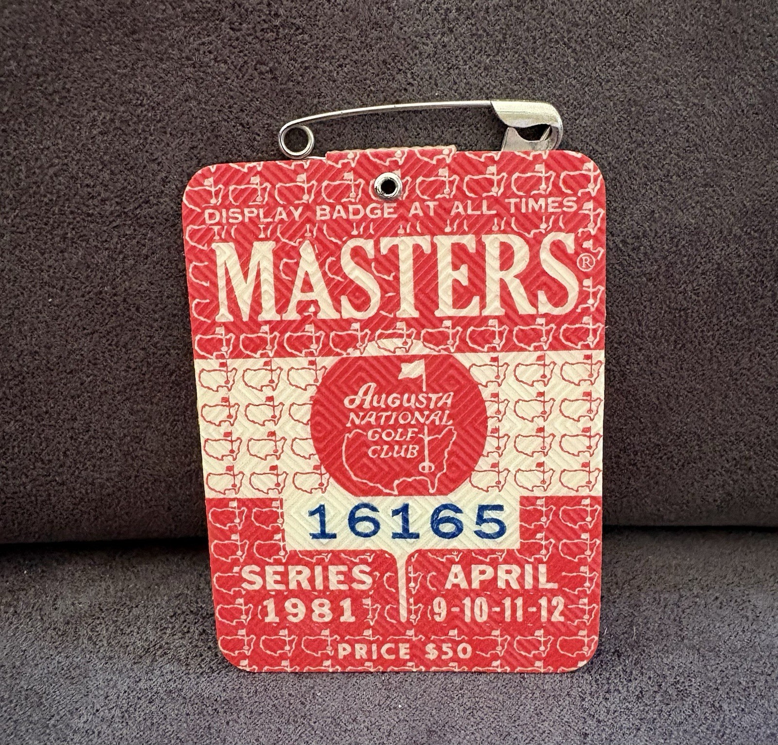 1981 Masters Badge & Spectator Guide Tom Watson Wins His 2nd Green Jacket!