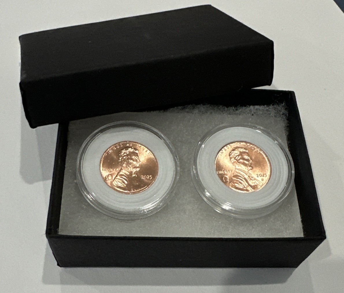 2025 P & D Lincoln Penny Cent OMEGA Ω Counterstamp - IN STOCK! Comes black box ￼