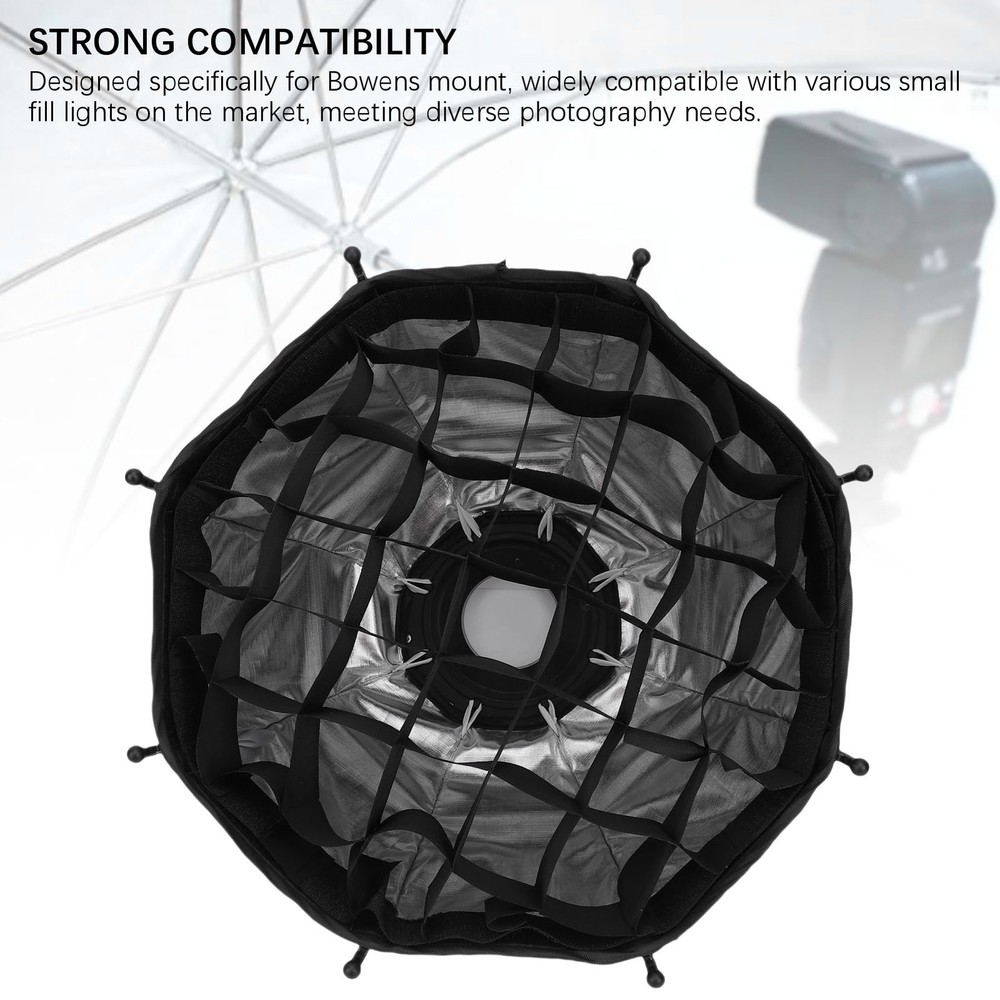 Portable Octagonal Softbox With Grid For Mount Fill Light GIPV