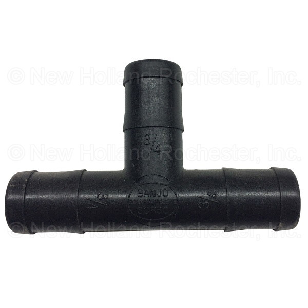 Banjo 3/4" Hose Barb Tee Part # HBT075 Poly Tee for Sprayers