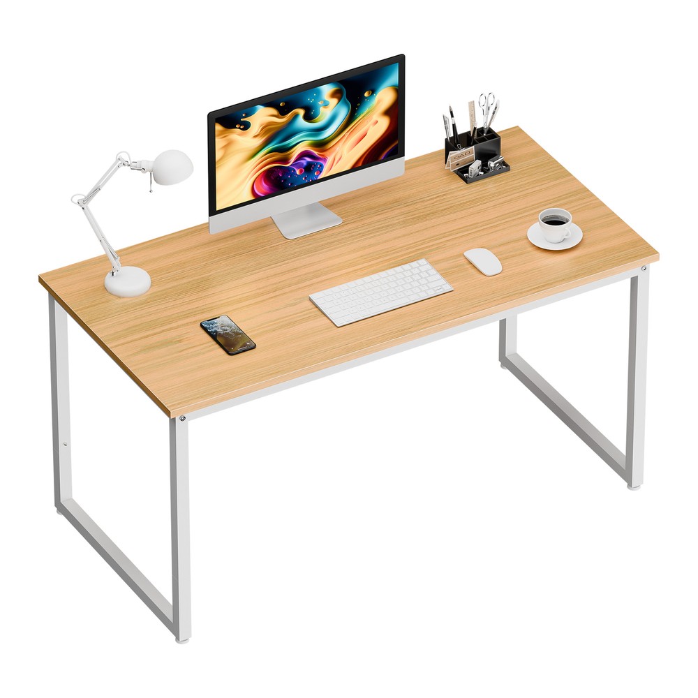 Writing Desk Natural 47" Computer Espresso Style Study Office Desk Corner Table