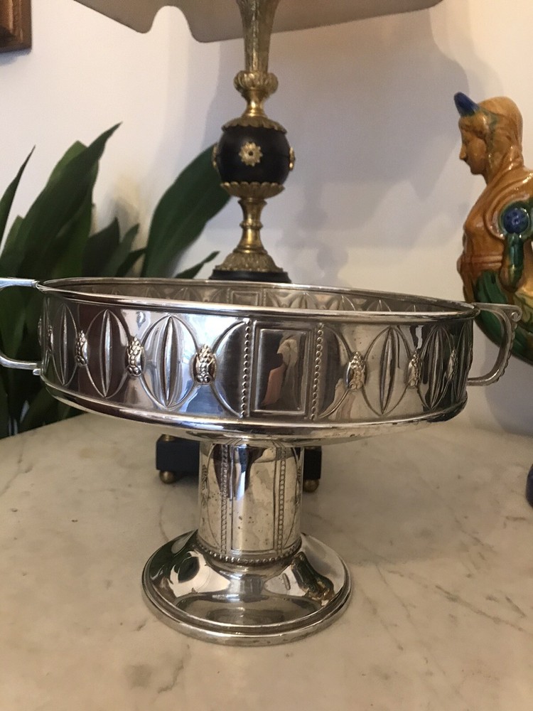Vintage silver plated ornate footed bowl/planter/fruit