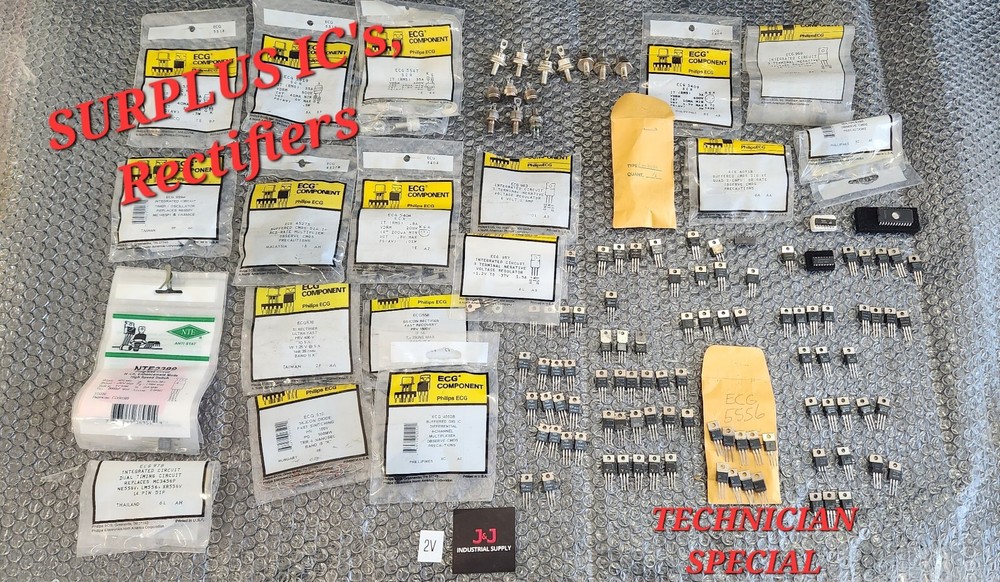 *MIXED SURPLUS LOT* ECG Components IC's and Rectifiers ⚡️🇺🇸 SHIP
