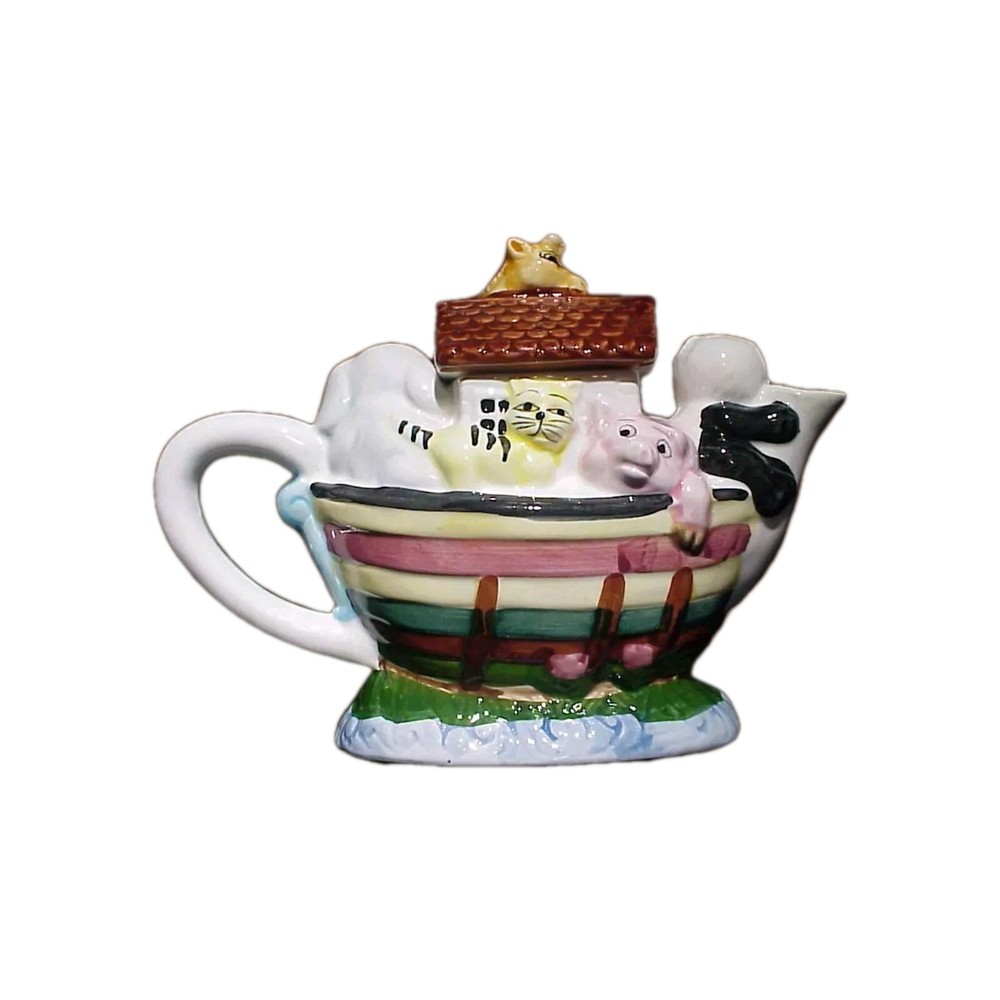 Ceramic NOAH'S ARK Teapot Hand Painted