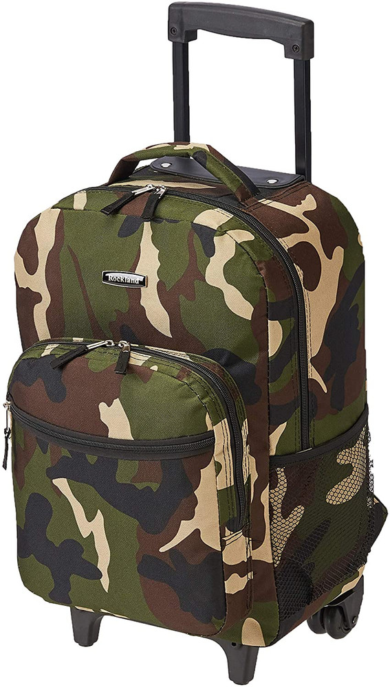 Double Handle 17" Rolling Backpack, Camo