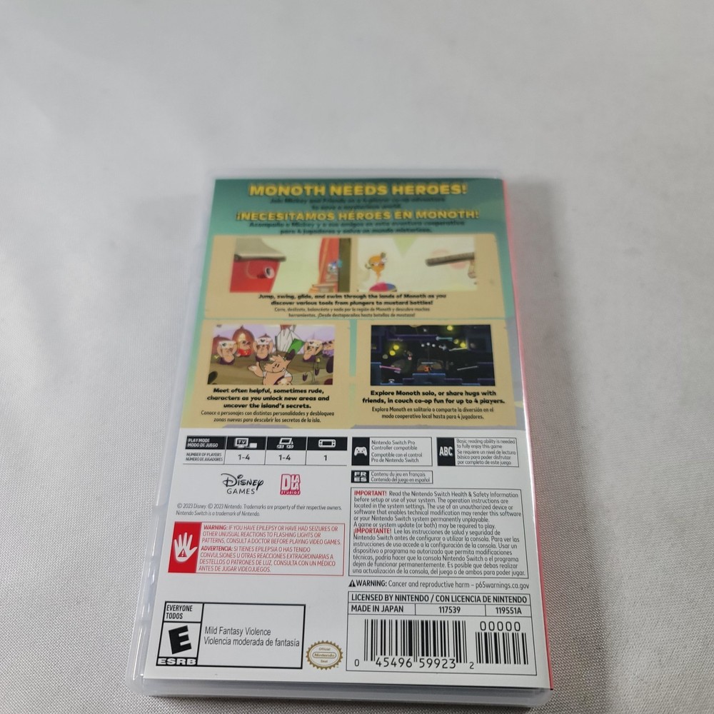 Replacement Case (NO GAME) Disney Illusion Island - Nintendo Switch