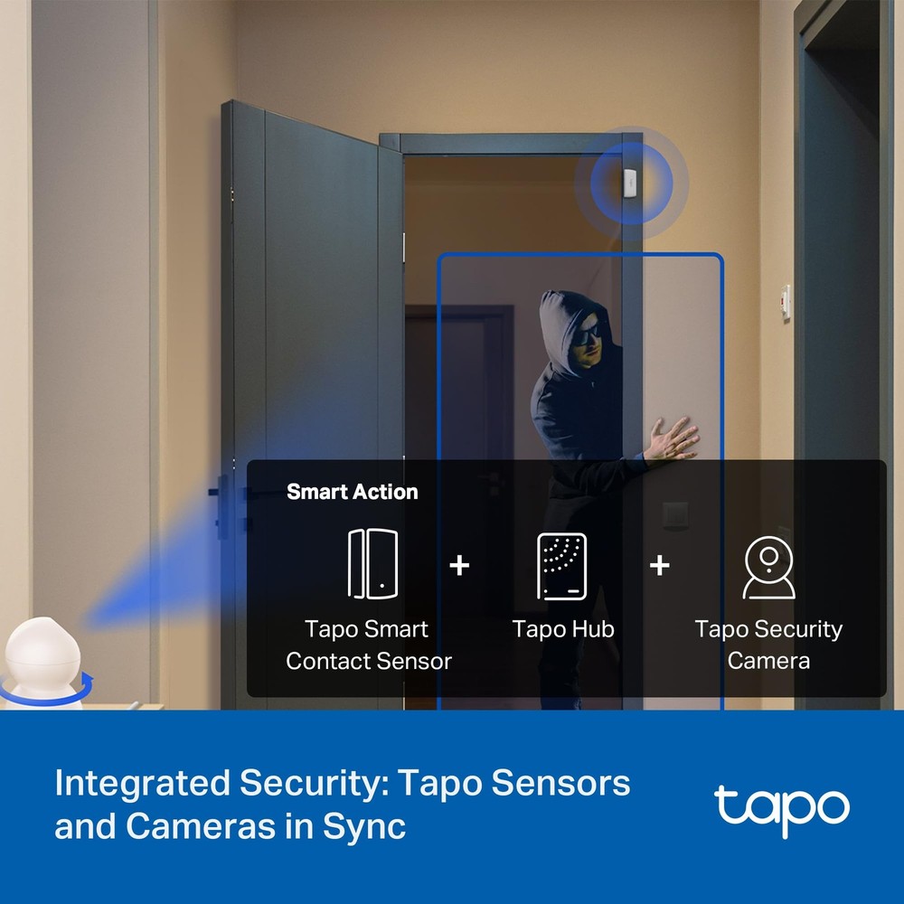 Tapo Door Sensor Starter KIT, Matter Compatible, 3X Smart 3-Pack, White