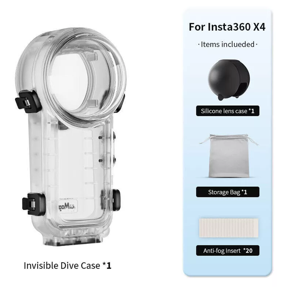 50M Quick Release Invisible Diving Case for Insta360 X4 Waterproof
