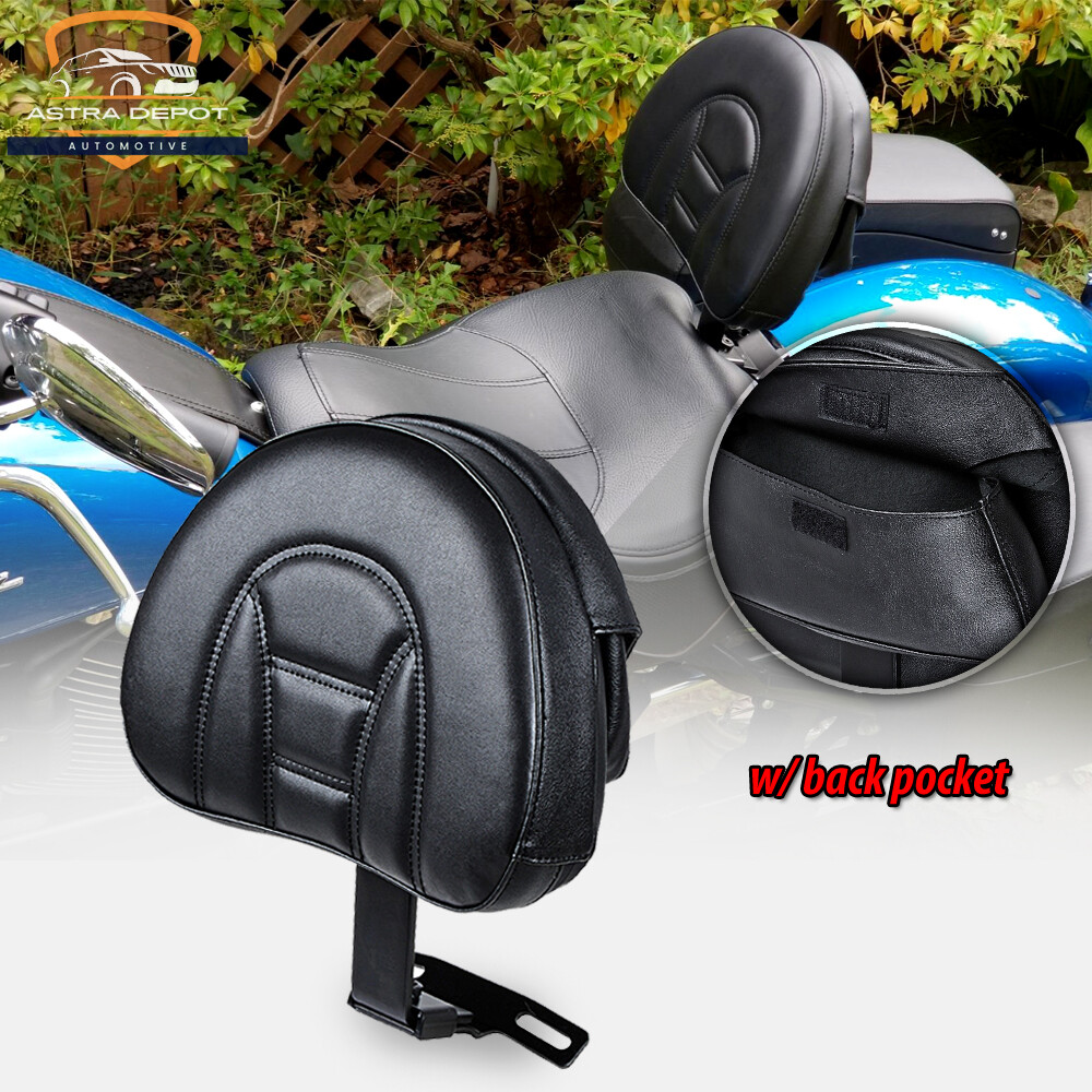 Adjustable Driver Backrest Pad Kit For Harley Fatboy Heritage Softail 2007-2017