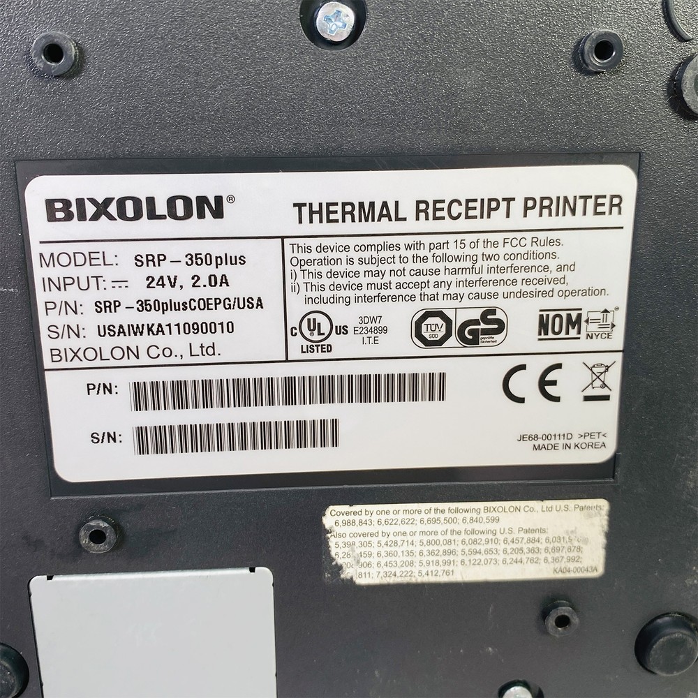 Samsung Bixolon SRP-350 Plus Direct Thermal Receipt POS Printer USB Parallel