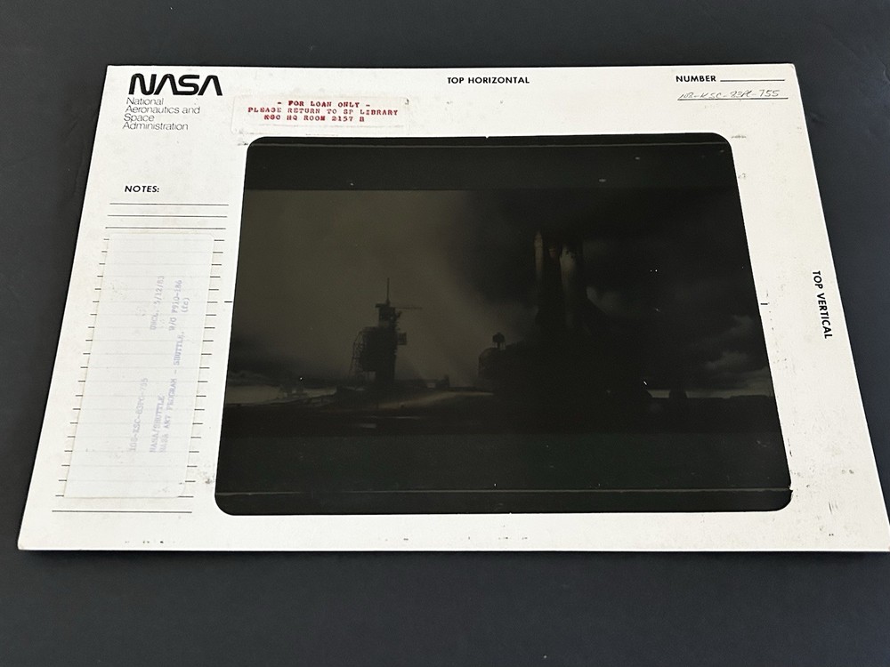 1983 NASA KSC Space Shuttle Orbiter Art Program Presentation Transparency