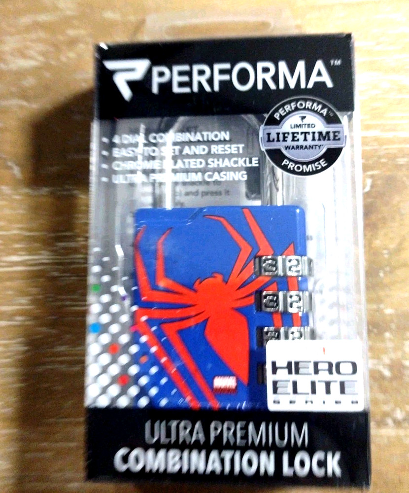 Marvel Comics Spider-man Performa Hero Elite Combo Locker Lock Gym / School