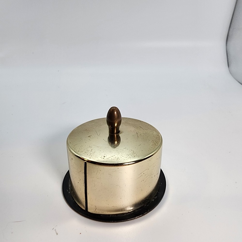 Vintage Brass Postage Stamp Roll Holder - Stamp Dispenser