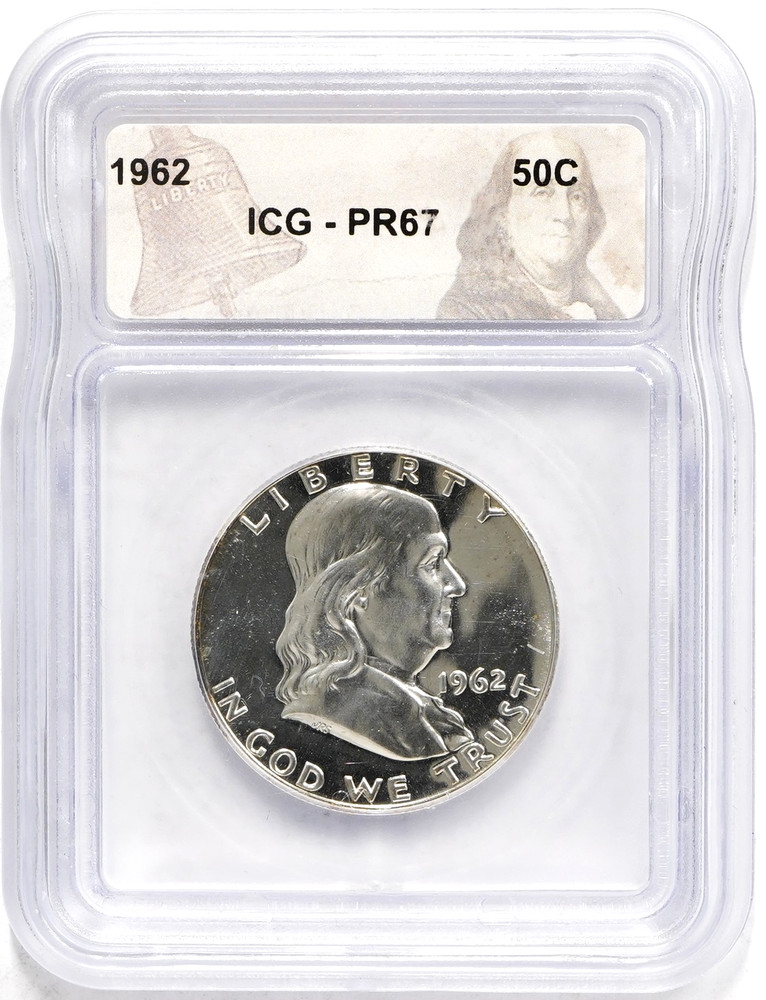 1962 Franklin Silver Half Dollar ICG PF67