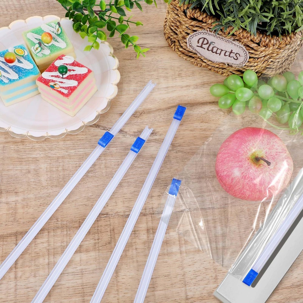 Qianyu Plastic Wrap Cutter Slide 4 Pcs Self-Adhesive Replacement...